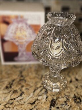Crystal Table Lamp - Clear Pressed Glass